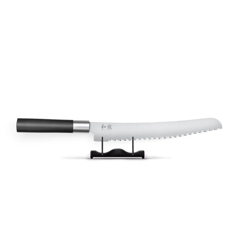Kai Shun - Cuchillo para pan negro Wasabi 9'' (23,0 cm)