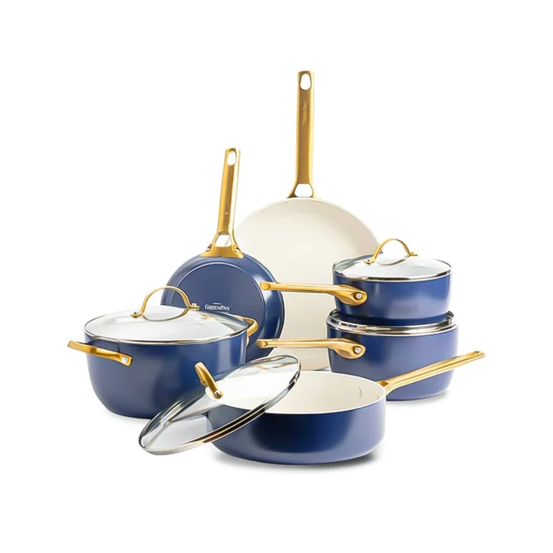 GreenPan - Juego de sartenes Padova Oxford Azul 10 piezas