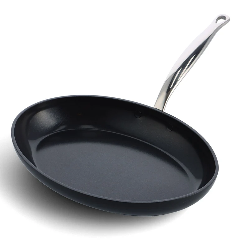 GreenPan - Barcelona Pro Sartén para pescado con revestimiento cerámico antiadherente 33 x 23 cm