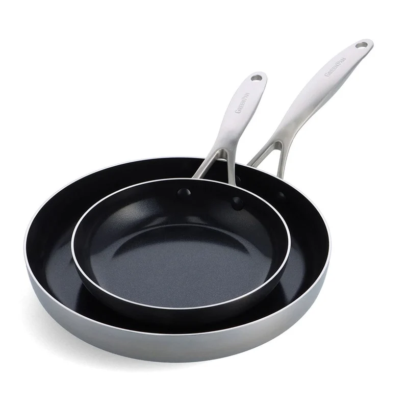 GreenPan - Ginebra 2-juego de sartenes con revestimiento cerámico antiadherente 20/28cm