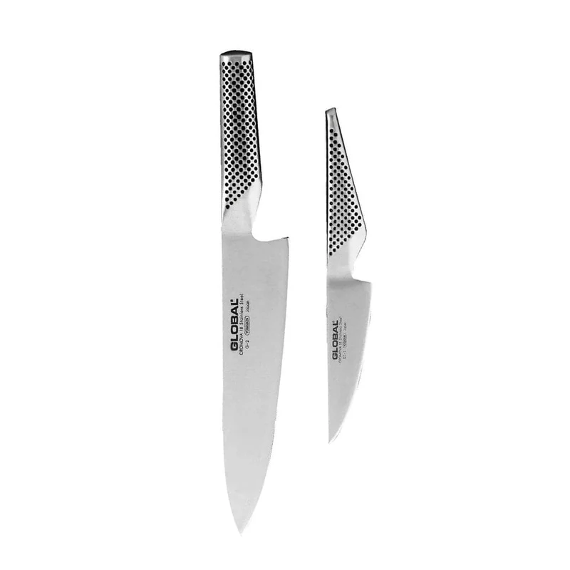Global - Cuchillo cocinero G-201 + Cuchillo oficina