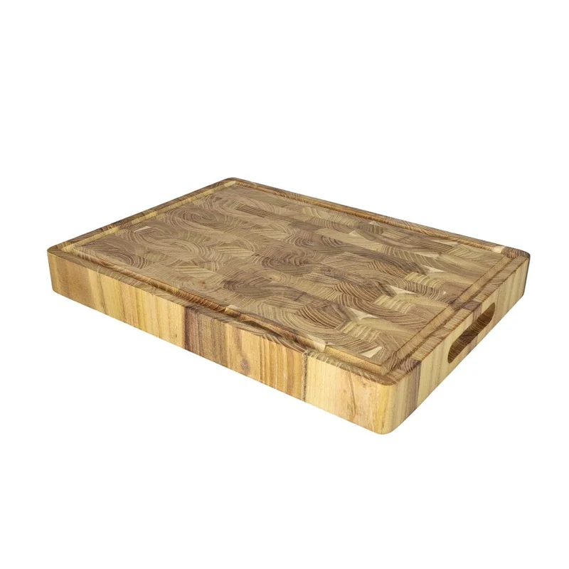 Shinrai Japan - Tabla de cortar de lujo de madera de teca - 40 x 30 x 4,5 cm