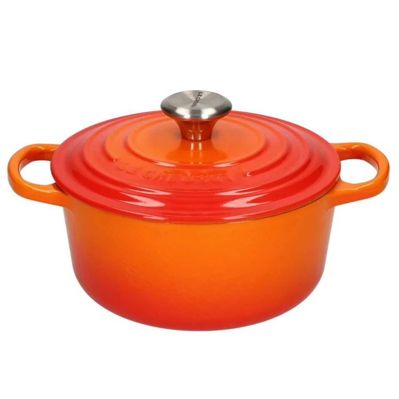 LeCreuset - Asar- / Cacerola Signature redonda Naranja-rojo 24cm 4,2l