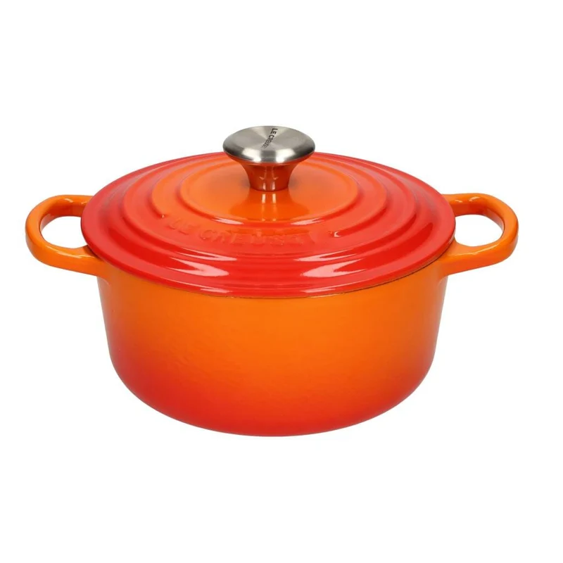 LeCreuset - Asar- / Cacerola Signature redonda Naranja-rojo 18cm 1,8l