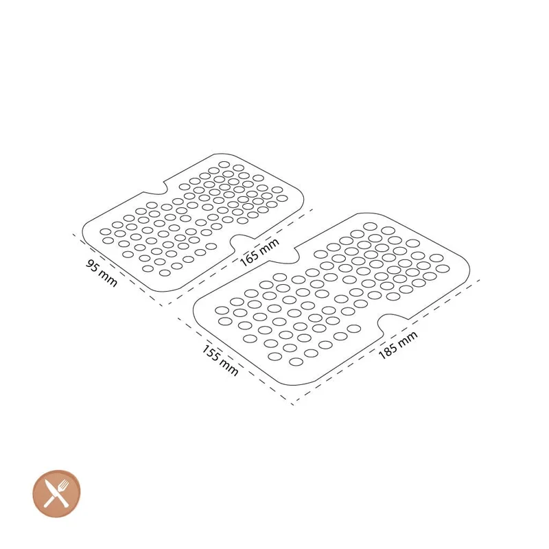 Zwilling - Cajas de plástico con rejilla Fresh & Save Insert M/L 2 piezas