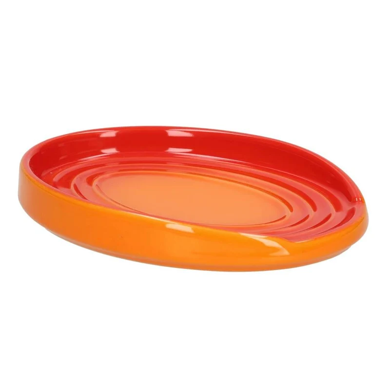 LeCreuset - Portacucharas ovalado Naranja-rojo 15cm