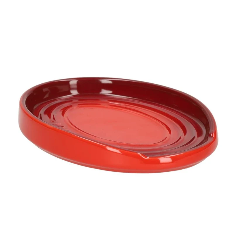 LeCreuset - Portacucharas ovalado Rojo cereza 15cm