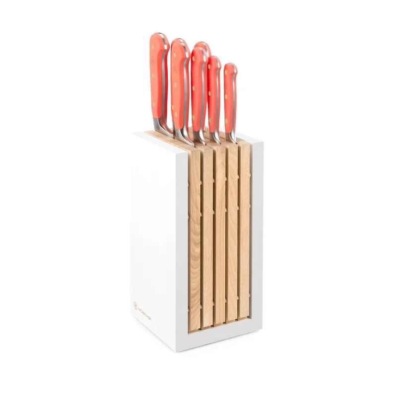 Wüsthof - Bloque de cuchillos clásico Coral Peach con 7 cuchillos