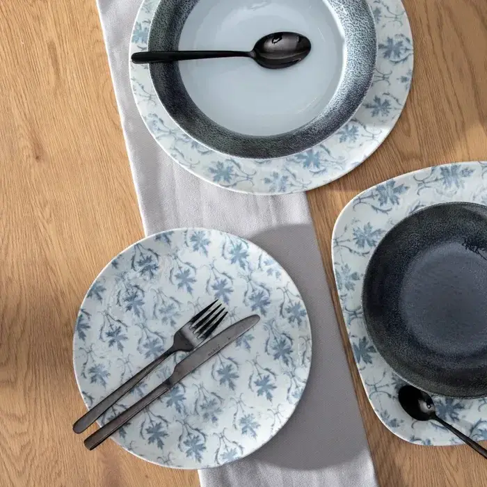 Plato llano azul Vintage