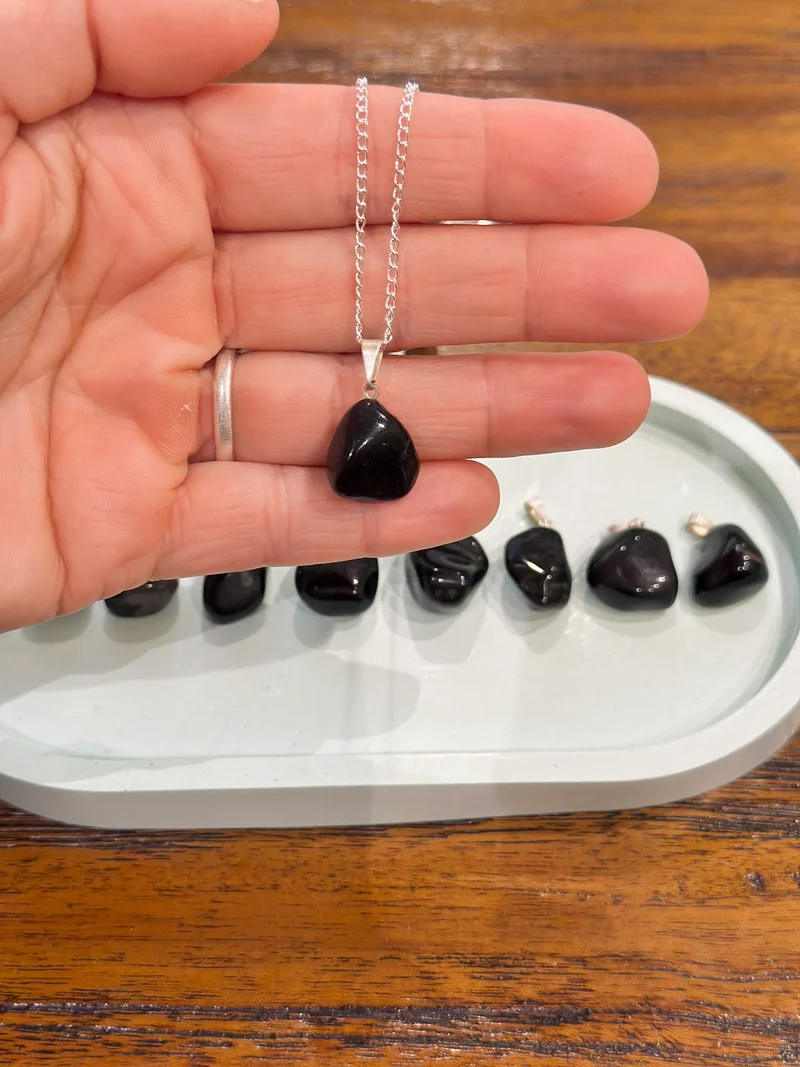 Colgante de Onix rodado con cadena