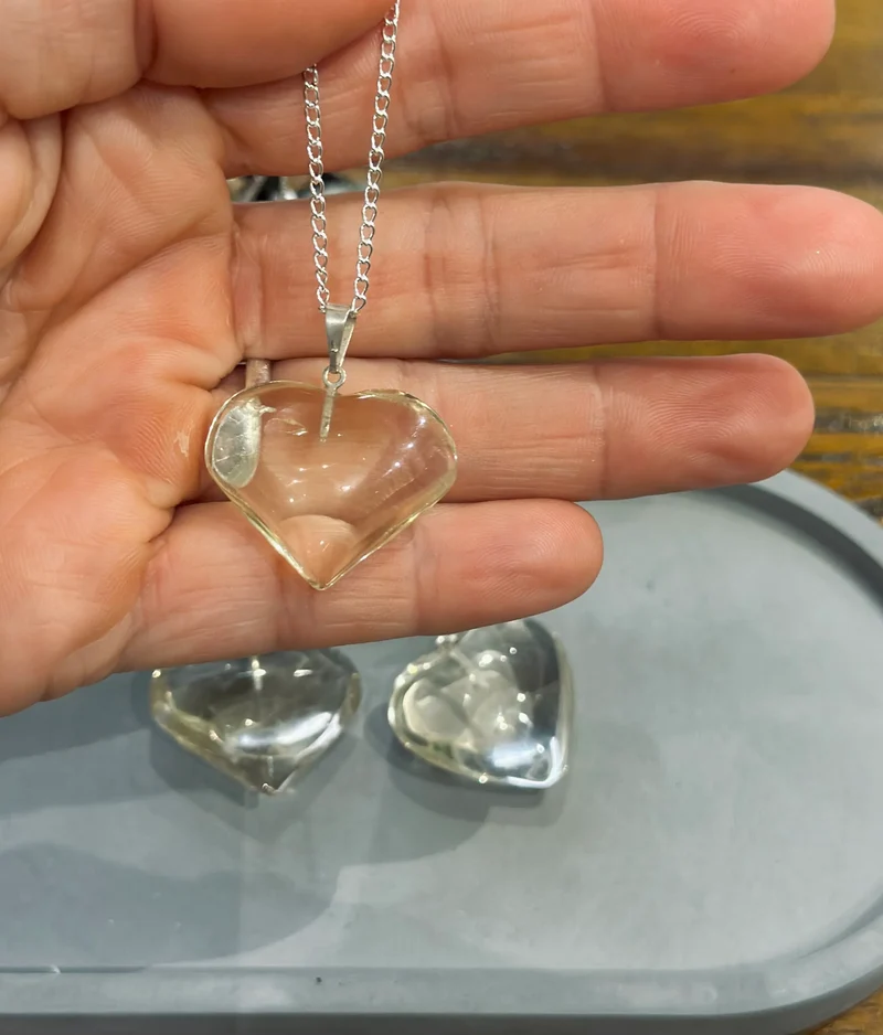 Colgante de Corazón de citrino natural