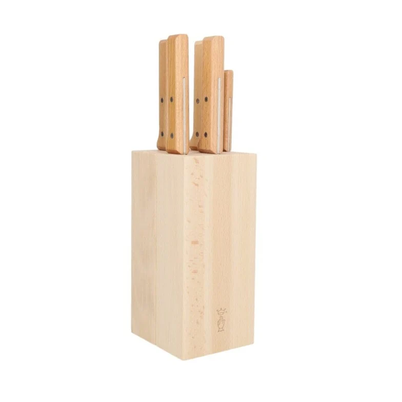 Opinel - Juego de cuchillos Parallèle de 5 piezas con bloque de cuchillos