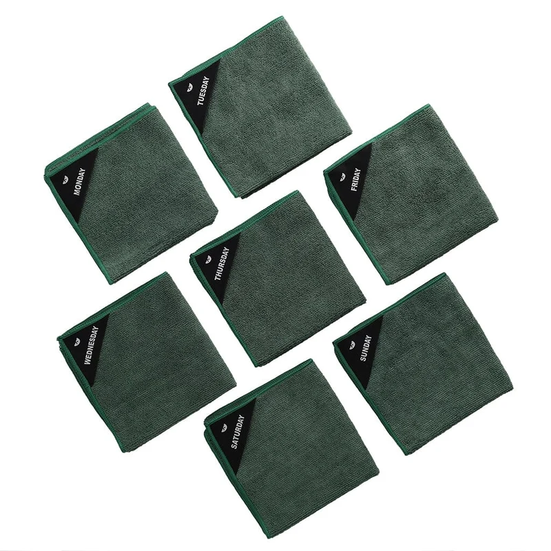Klud - Paños de Cocina de Microfibra 7 piezas - Verde Aceite
