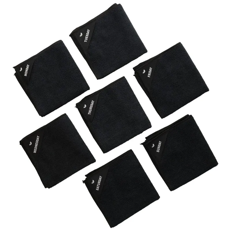 Klud - Paños de cocina de microfibra 7 piezas - Negro