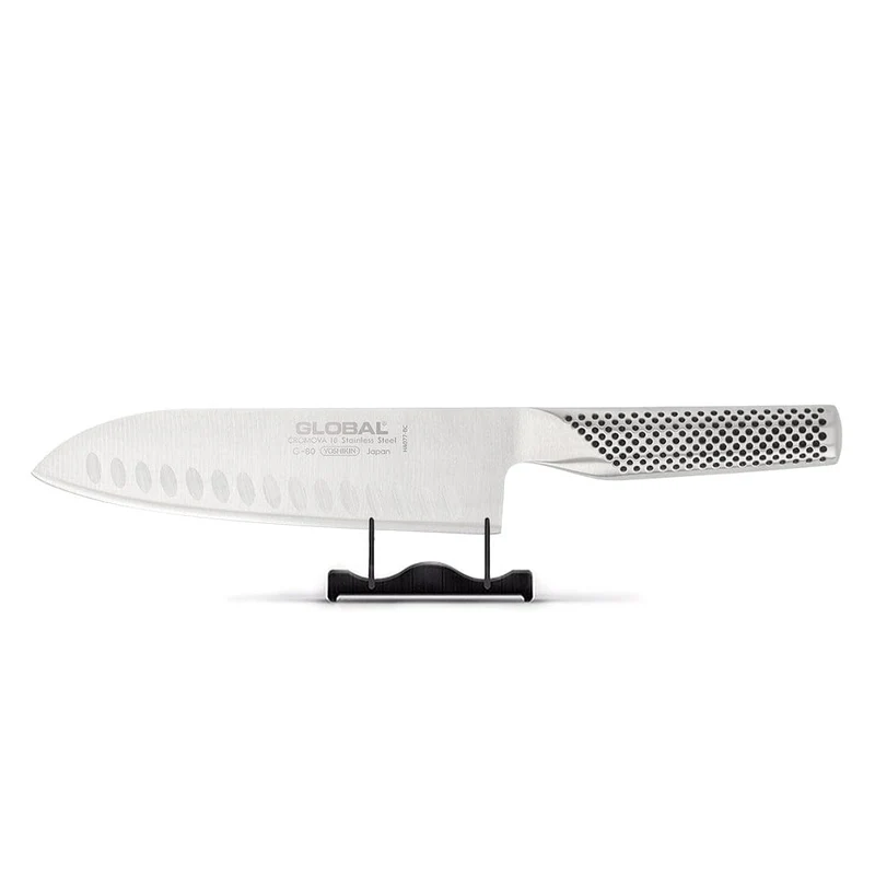 Global - Cuchillo Santoku G80 con hoyuelos 18 cm