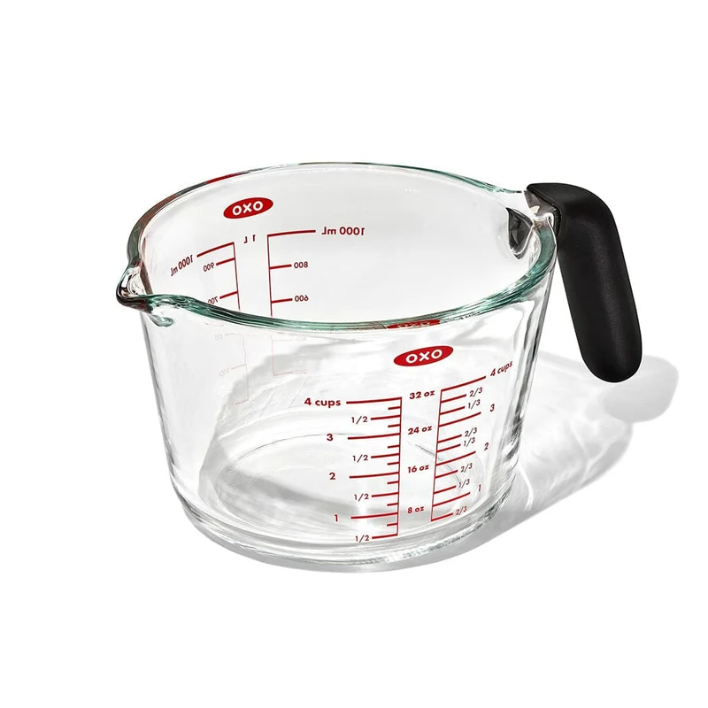 OXO Jarra medidora con tapa de cristal, 500 ml