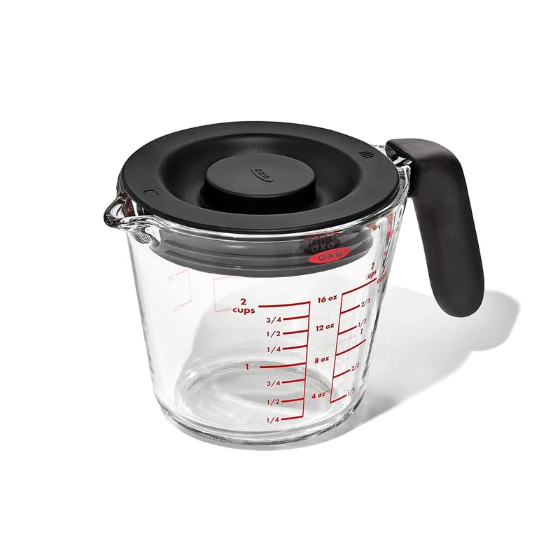 OXO Jarra medidora con tapa de cristal, 500 ml