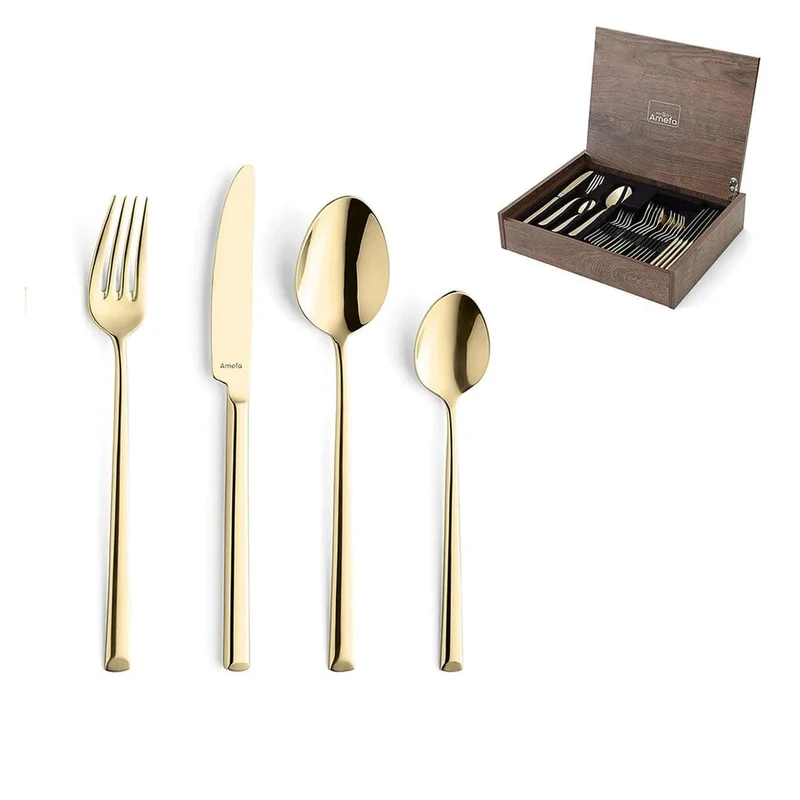 Amefa - Cubertería Metropole 24 piezas - Oro