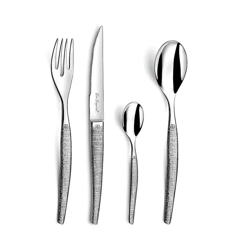 Amefa - Jet Textiel - Cubertería 24 piezas tamaño bistec