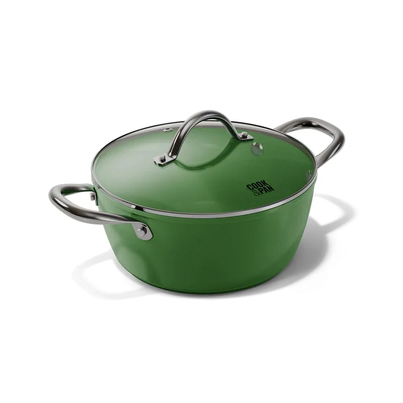 Cook & Pan - Go Green Sartén 22 cm con tapa de cristal