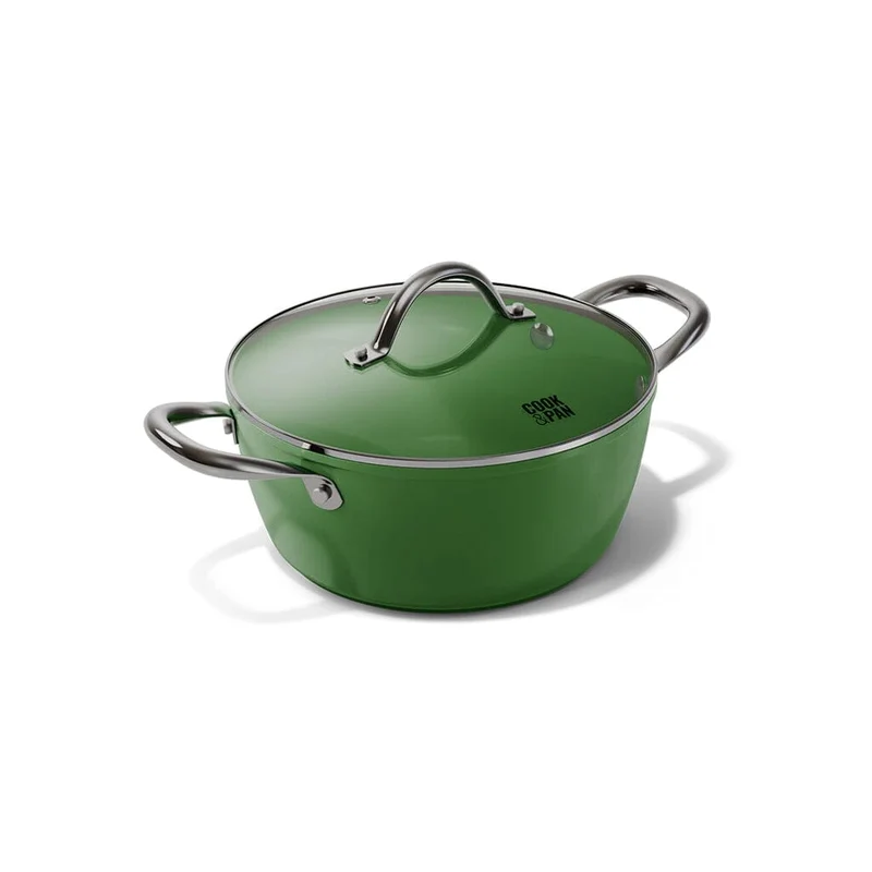 Cook & Pan - Go Green Sartén 20 cm con tapa de cristal