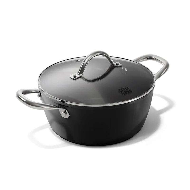 Cook & Pan - Sartén Signature 24 cm con tapa de cristal