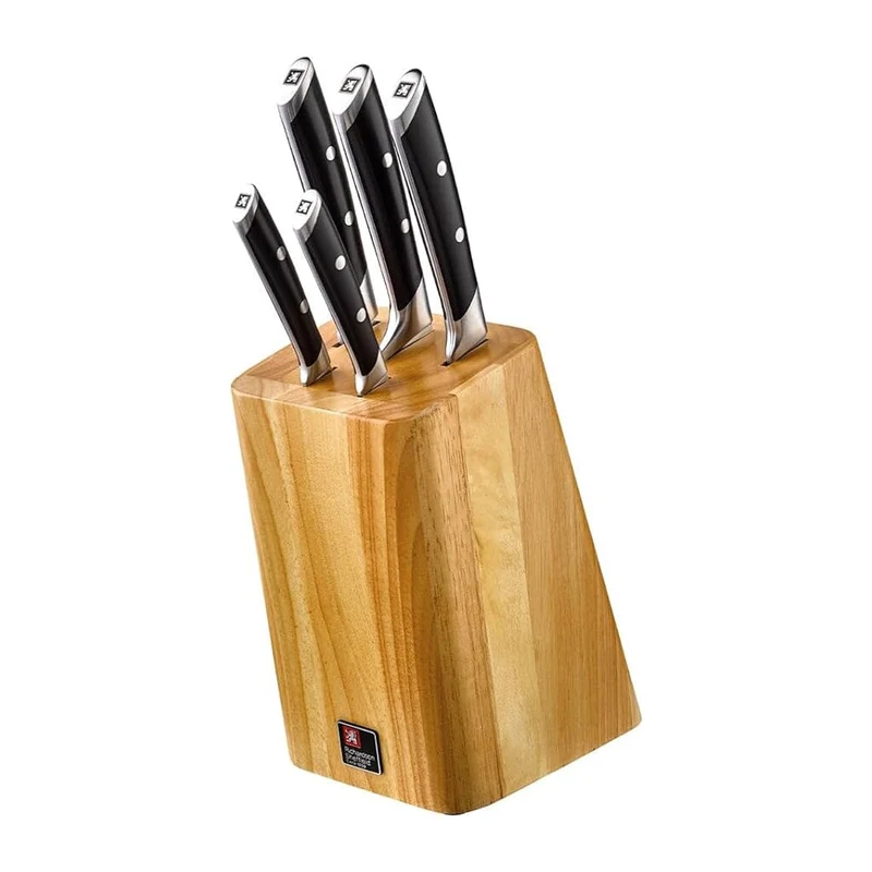 Richardson Sheffield - Juego de cuchillos R Vision de 5 piezas con bloque - Madera