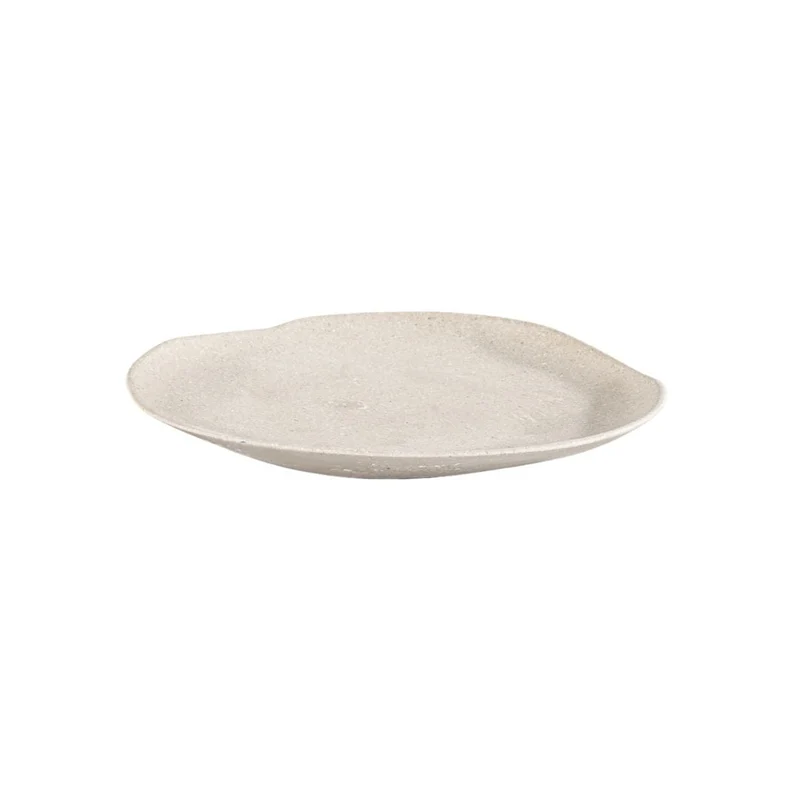 Resin Asymmetrical Plate | Sand | 36cm