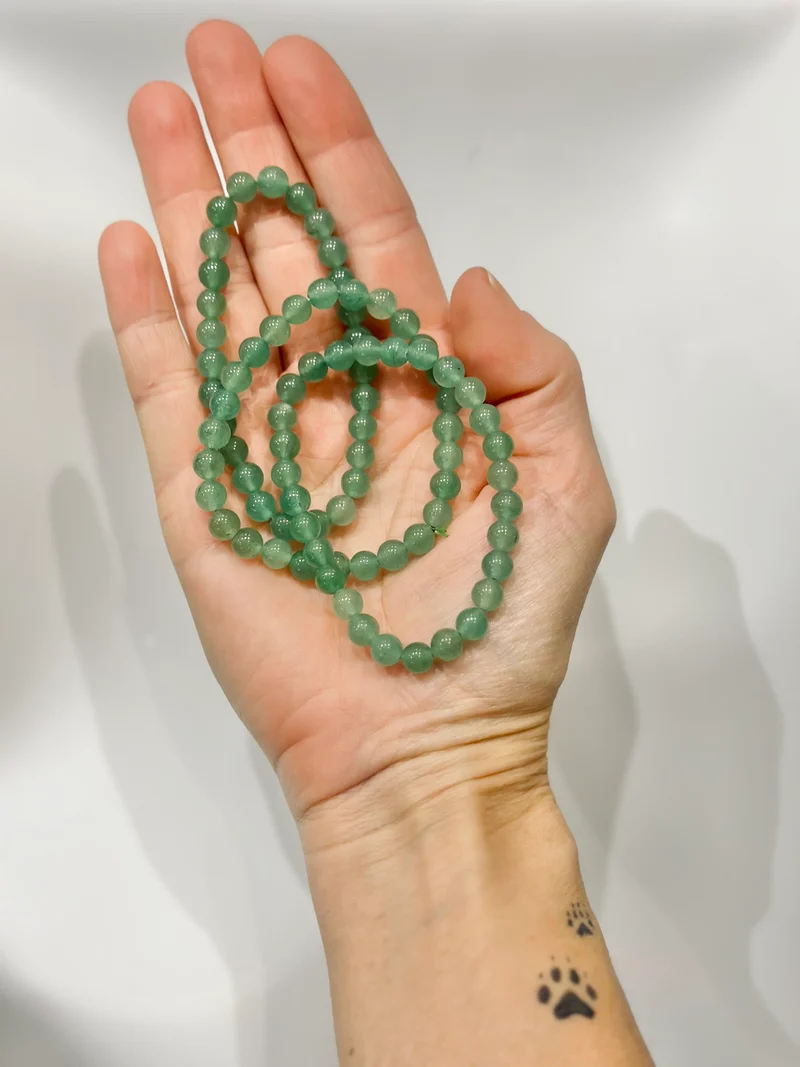 Pulsera de bolas de Cuarzo verde