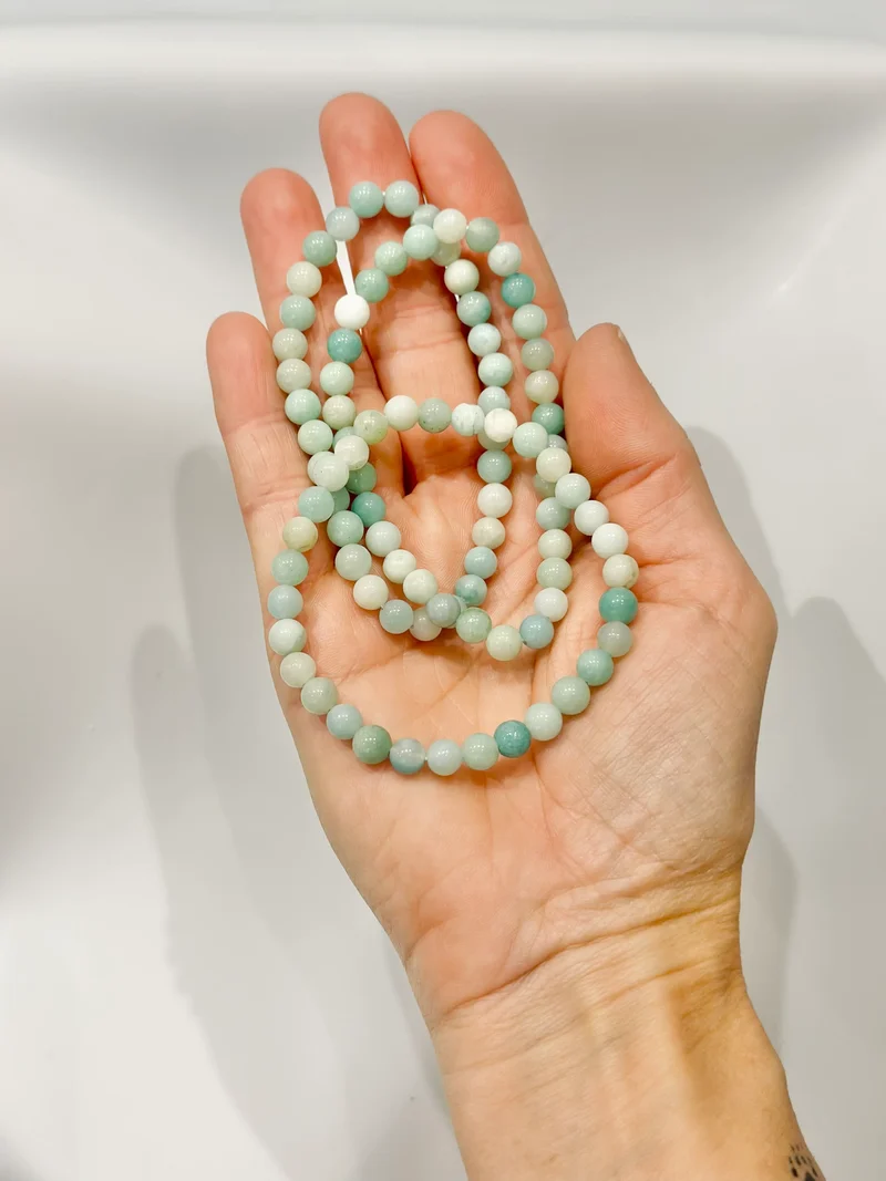 Pulsera de bolas de Amazonita