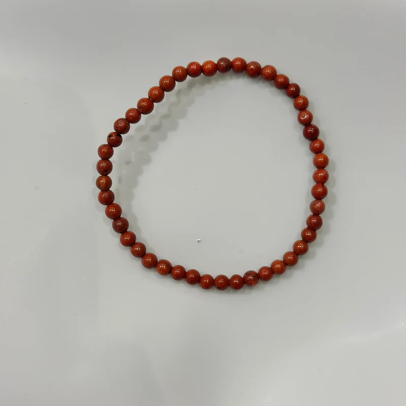 Pulsera de bolas de Jaspe Rojo