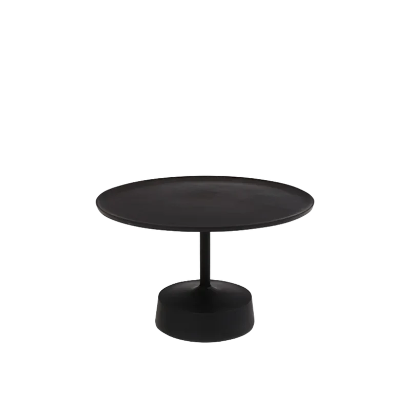 Mesa auxiliar redonda en negro Faye D61cm