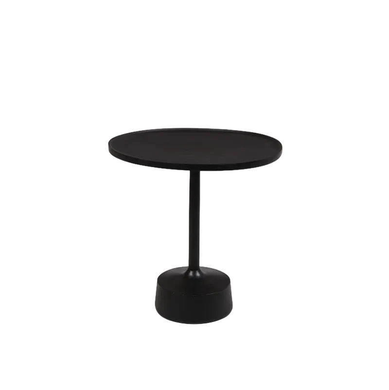 Mesa auxiliar redonda en negro Faye D45cm