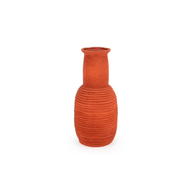 Jarrón de cerámica terracotta Melgao 18x40cm