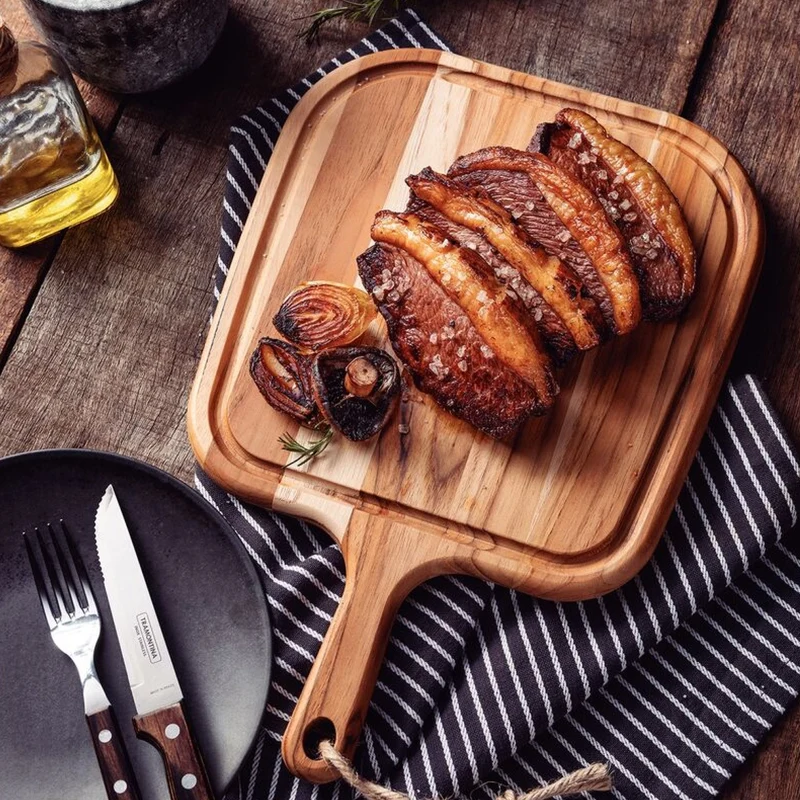Tramontina Provence Steak Board In Fsc Teak Wood 40X27Cm