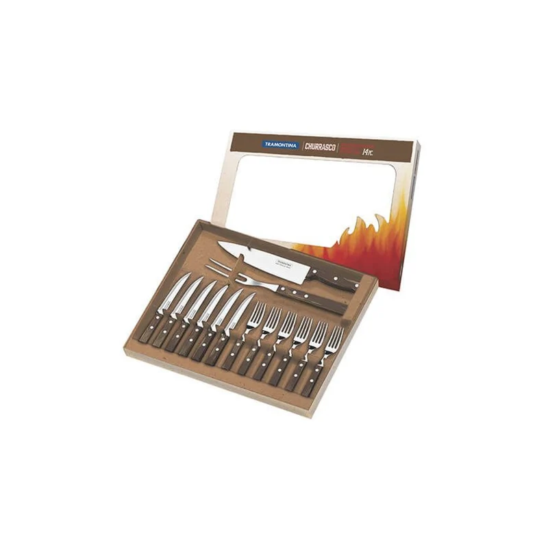 Tramontina Churrasco 14 Piece Bbq Steak Knife, Fork & Carving Set