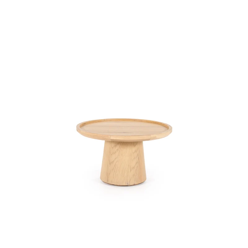 Mesa de centro redonda en roble Leia D66cm