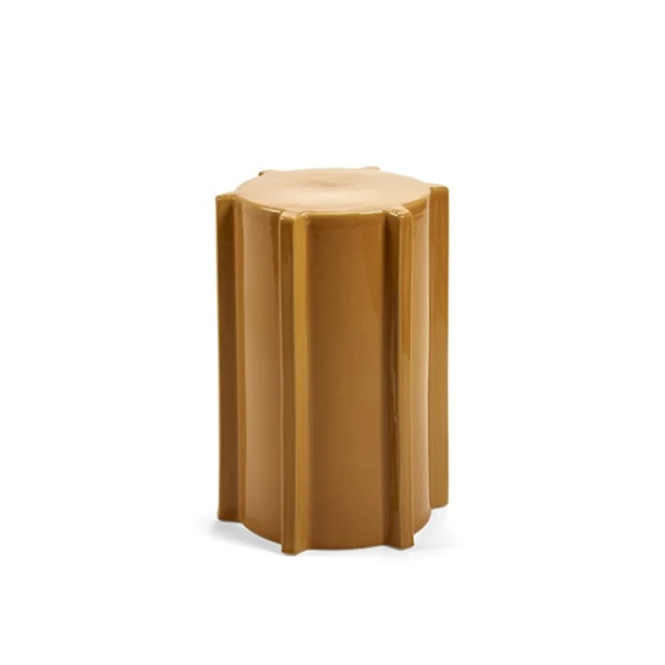 Mesa auxiliar Pawn cerámica ocre