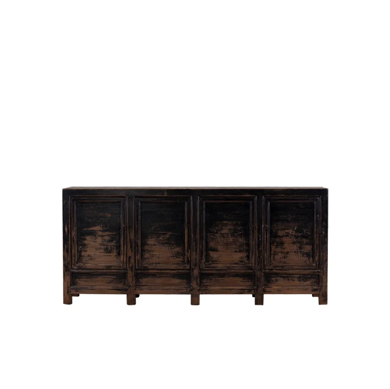 Aparador negro de madera 250x48x110 cm - Heritage