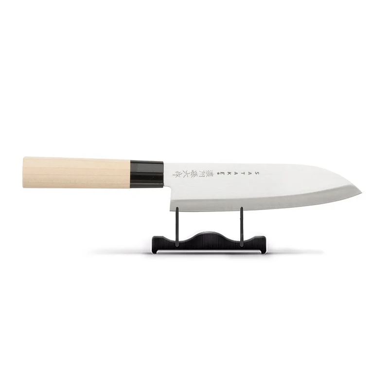 Satake - Cuchillo japonés santoku Madera de Magnolia 17 cm