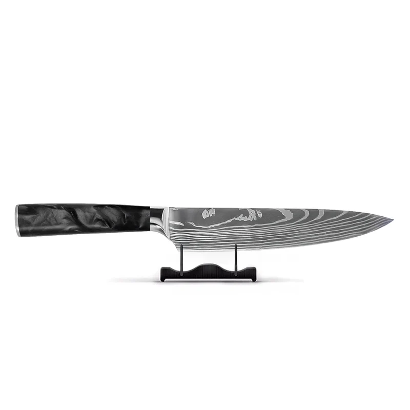 Epoxi Ónix Estampado Damasco Japonés - Cuchillo Chef 20 cm