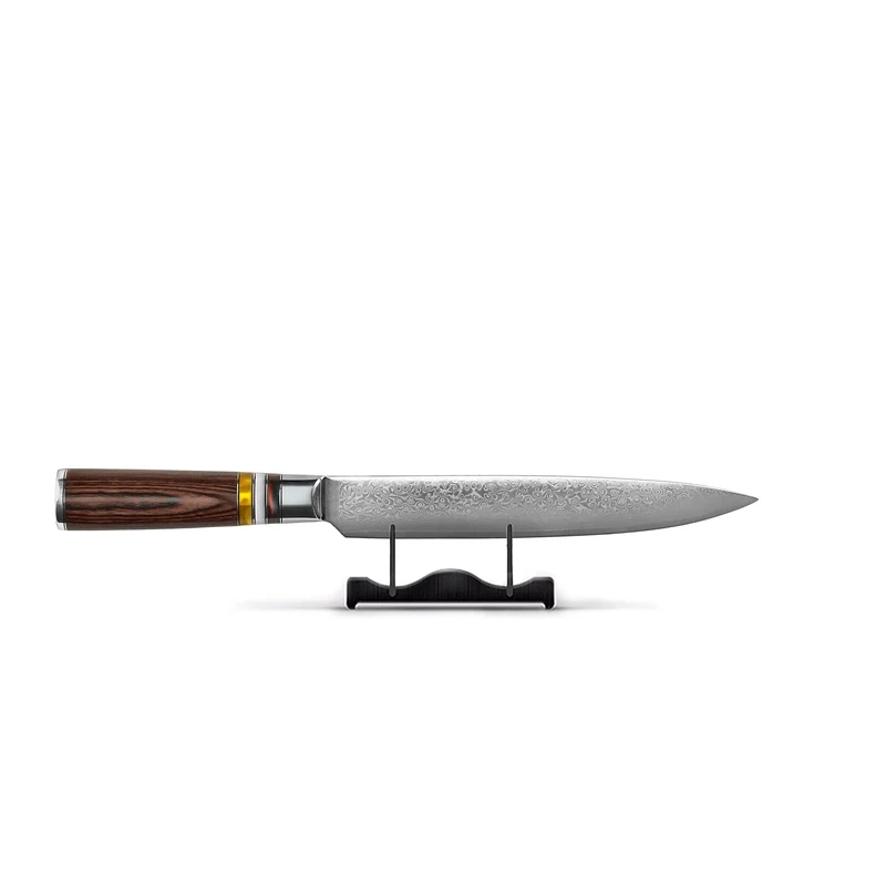 Micarta Jewels - Cuchillo de trinchar Damasco 20 cm