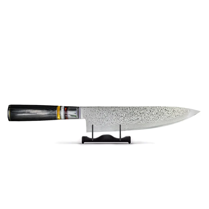 Micarta Jewels Negro - Cuchillo Chef Damasco 20 cm