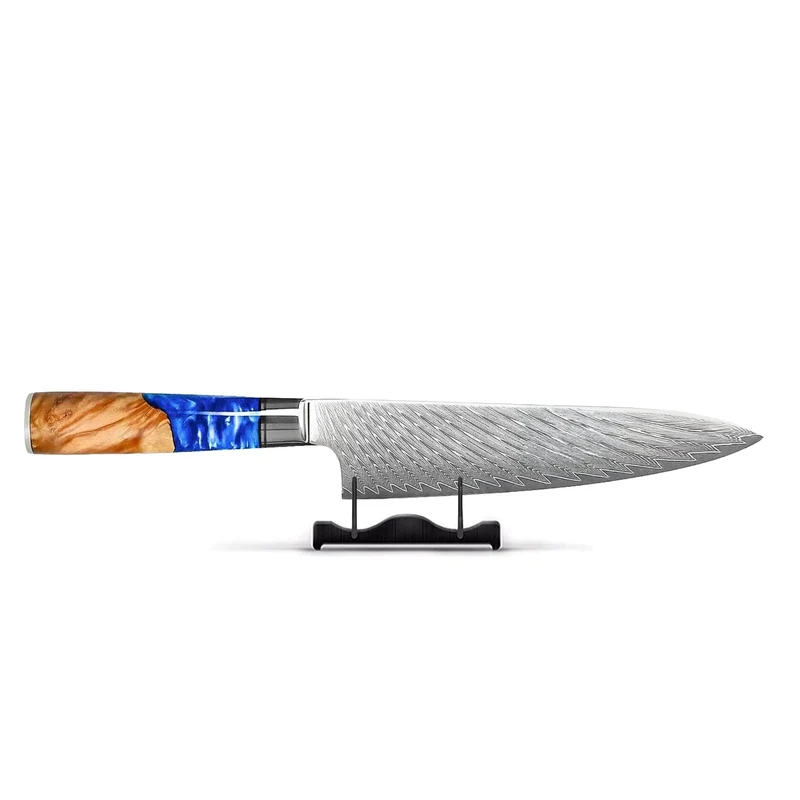 Shinrai Japan - Cuchillo Chef Damasco Epoxi Zafiro 20 cm
