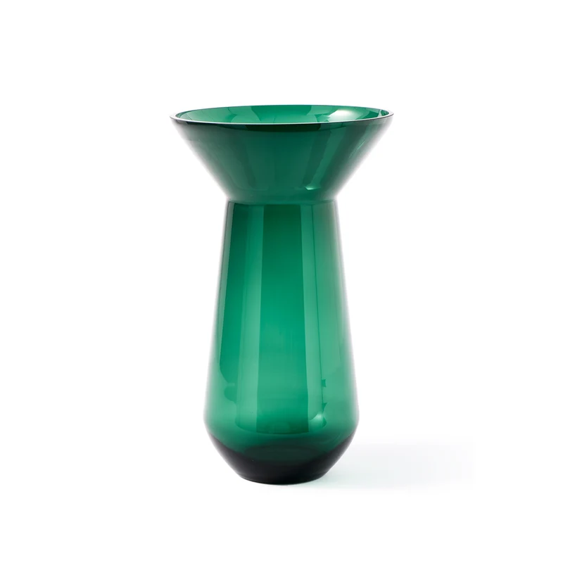 Jarrón de vidrio verde - Long neck