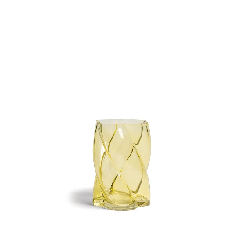 Jarrón de vidrio amarillo Marshmallow