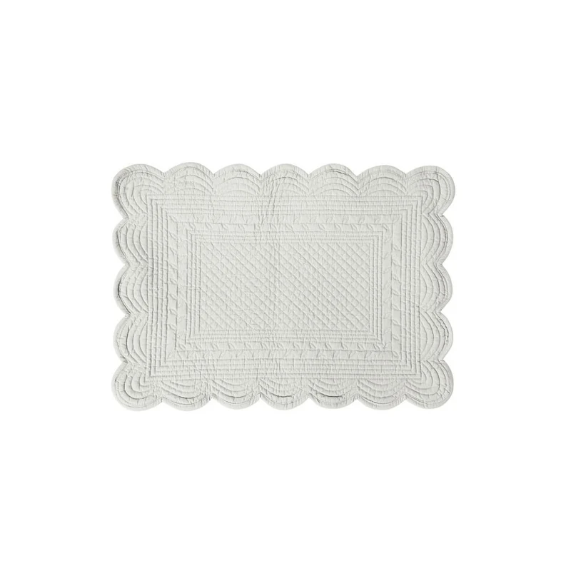 Individual algodón rectangular gris