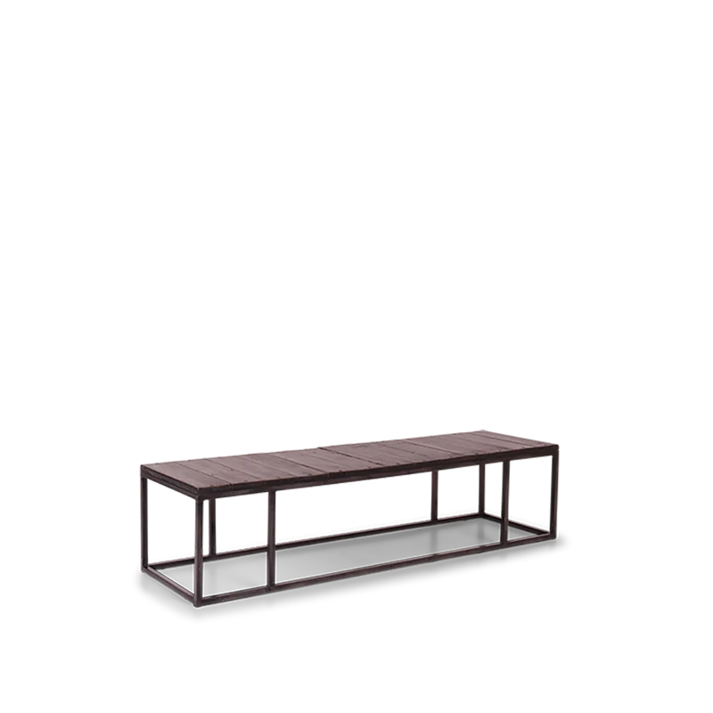 Mesa de centro Malta madera y hierro 156x44