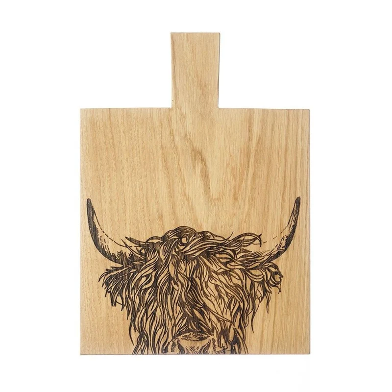 Tabla rectangular para servir y cortar de madera de roble Selbrae