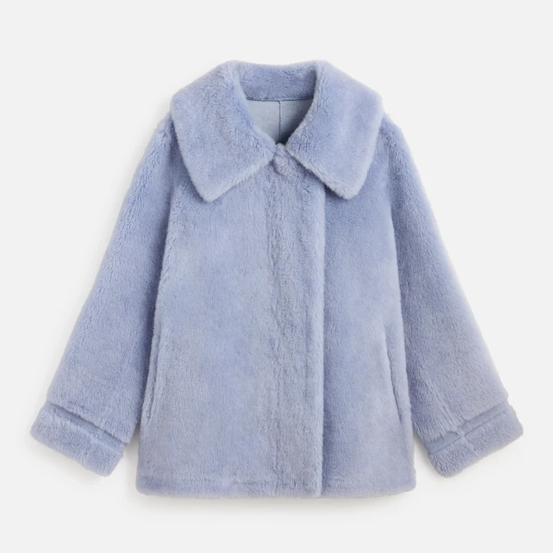Abrigo eco wool - blue M